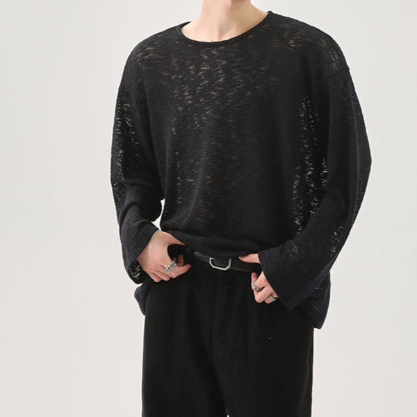 MODEFREAKの【4.11新作】ルーズシルエットシースルーニット mf3286の画像