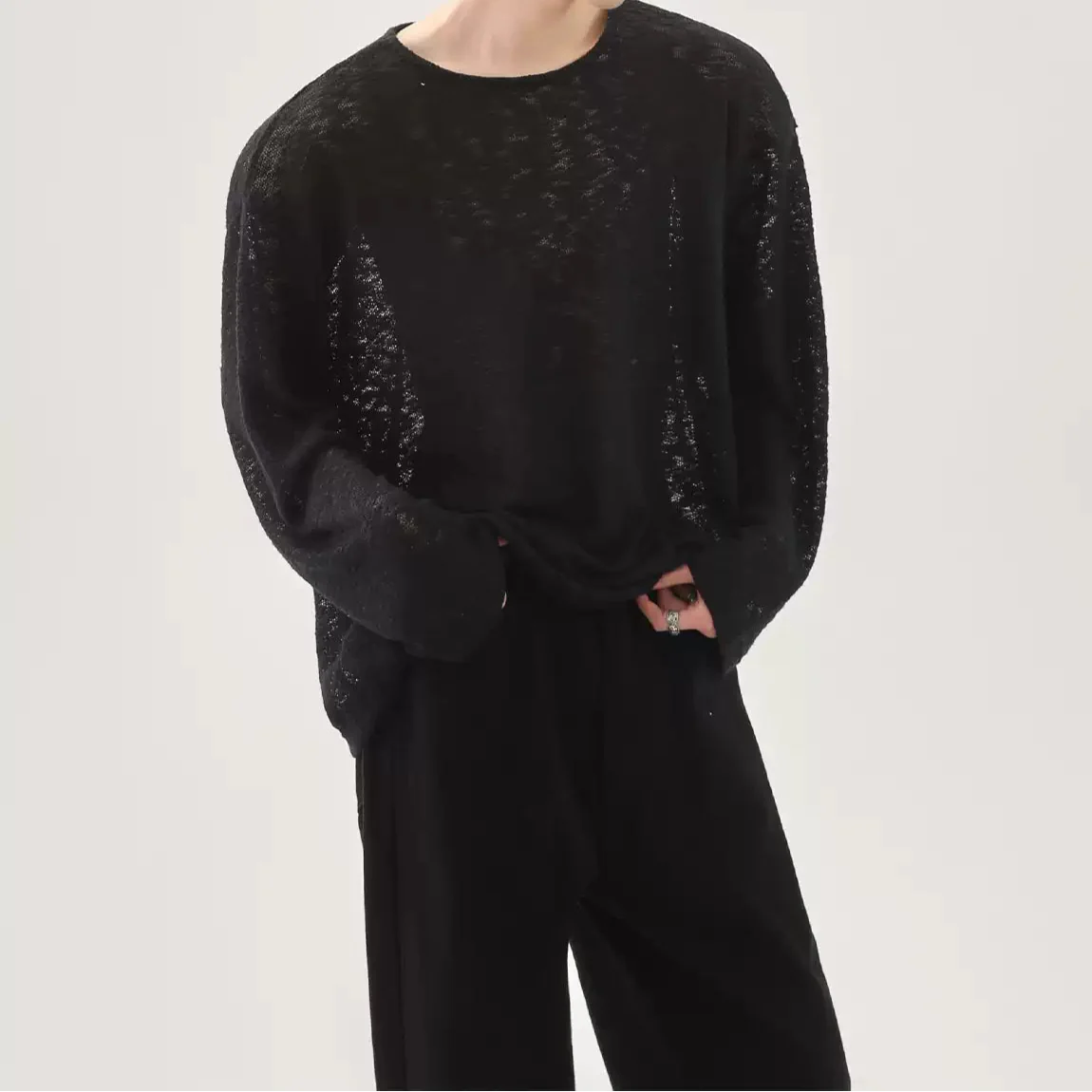 MODEFREAKの【4.11新作】ルーズシルエットシースルーニット mf3286の画像