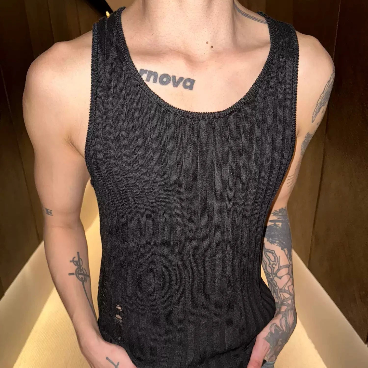 MODEFREAKのストライプモードタンクトップ mf3275の画像