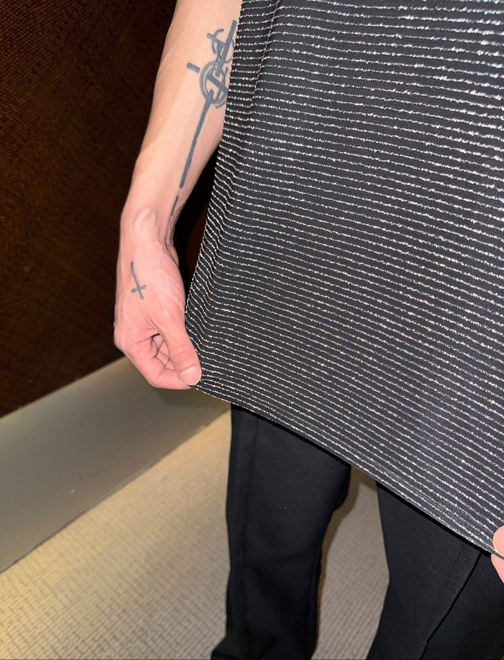 MODEFREAKのシャインボーダールーズTシャツ mf3283の画像