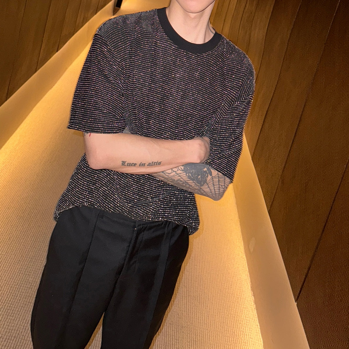 MODEFREAKのシャインボーダールーズTシャツ mf3283の画像