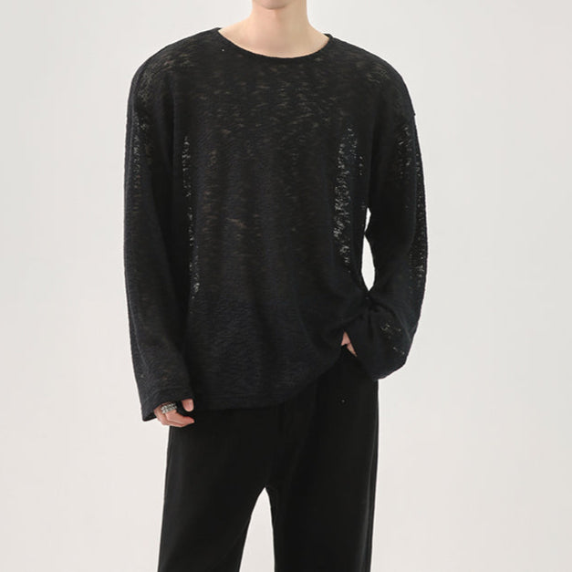 MODEFREAKの【4.11新作】ルーズシルエットシースルーニット mf3286の画像