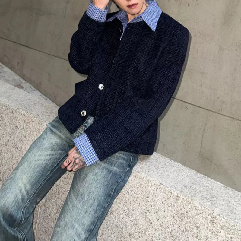 MODEFREAKのチェックスタイリッシュツイードジャケット mf3207の画像