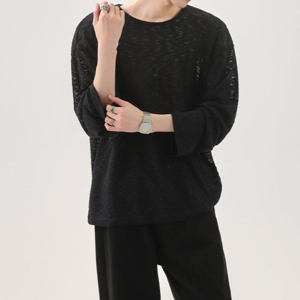 MODEFREAKの【4.11新作】ルーズシルエットシースルーニット mf3286の画像